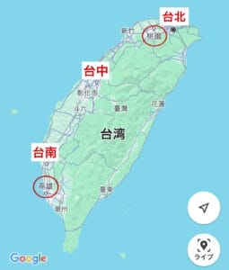 台湾全土の地図