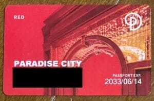 パラダイスシティカジノの会員カード